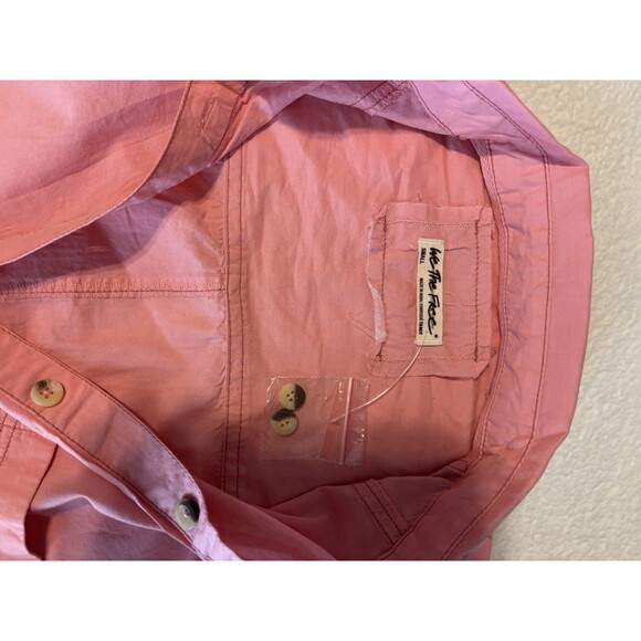 FREE PEOPLE Womens Poplin Tunic Top Button-Down Oversized Blouse Pink Small NWOT - Picture 3 of 8